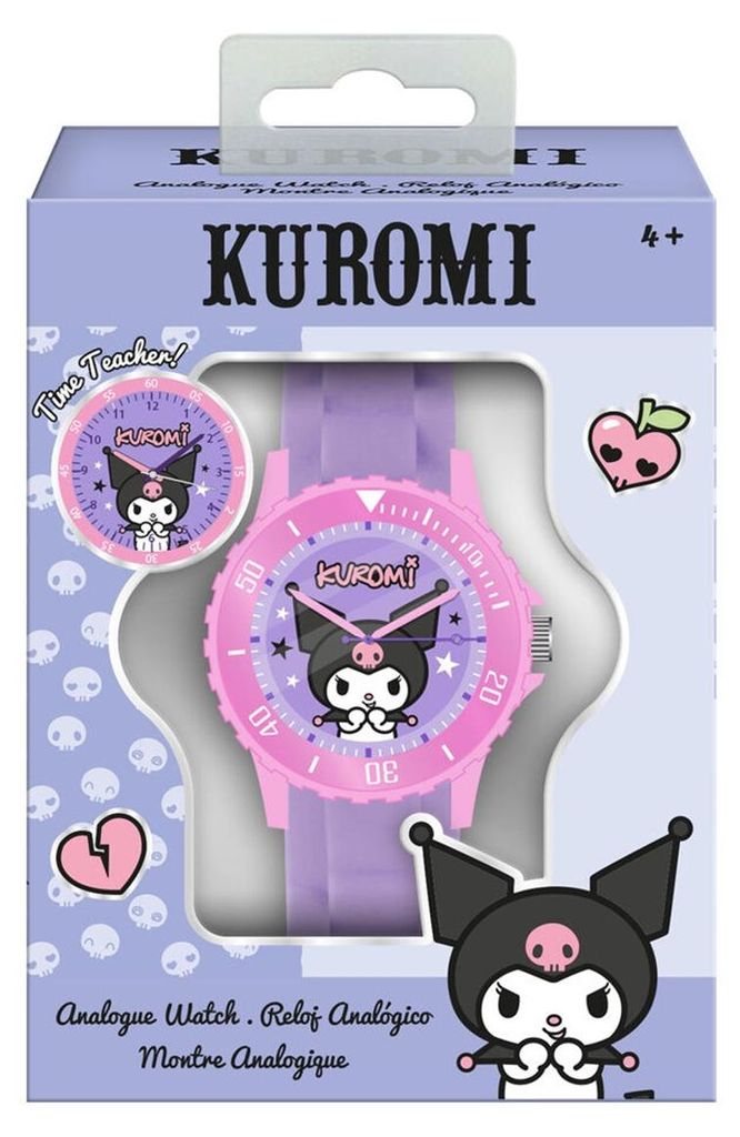 Hodinky Hello Kitty s motívom Kuromi (analógové) Obrázok produktu 