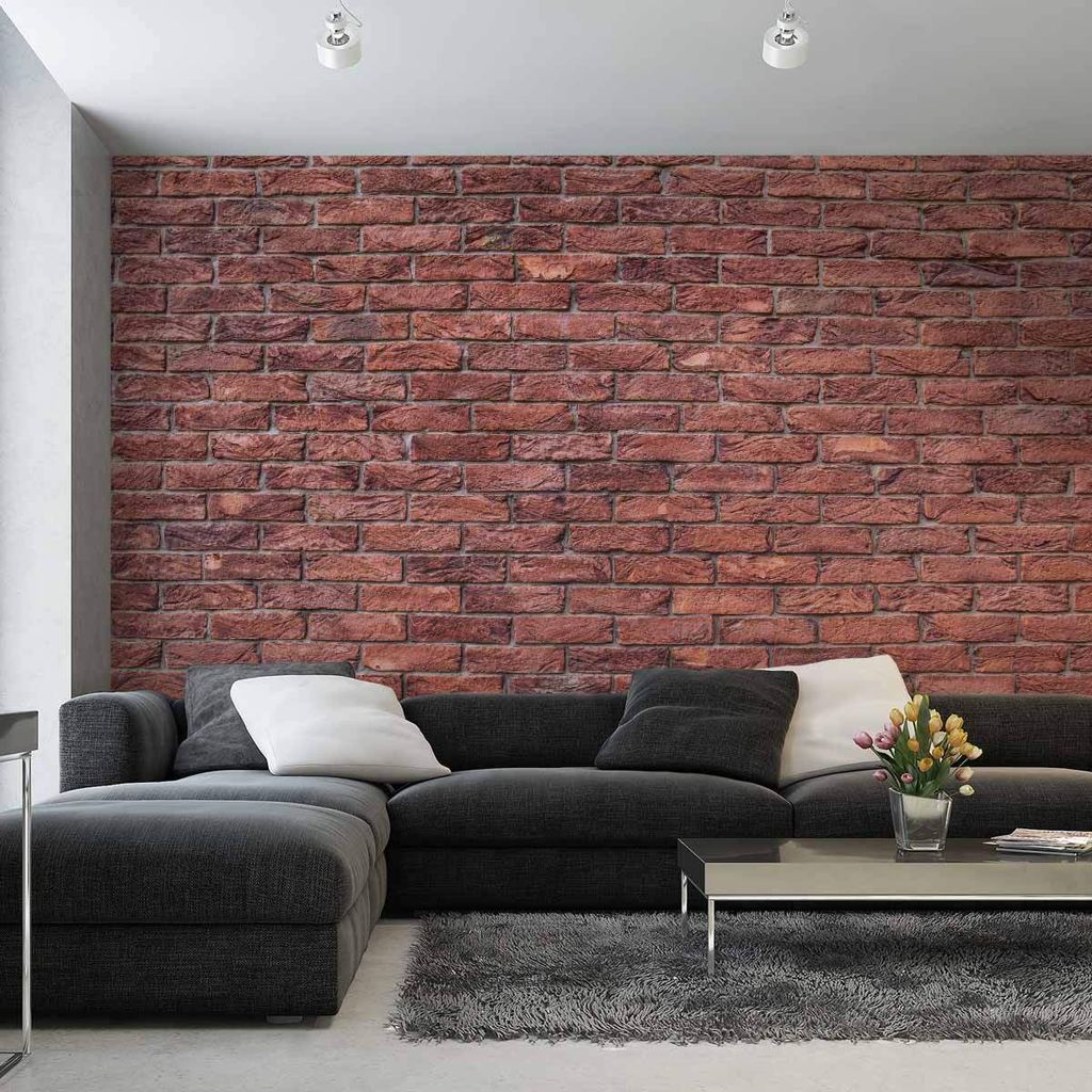 Muralo XXL Selbstklebende FOTOTAPETE Old Brick Decor 3D Effekt (B) 416 cm x (H) 254 cm Tapete Wandtapete WOHNZIMMER SCHLAFZIMMER 4793
