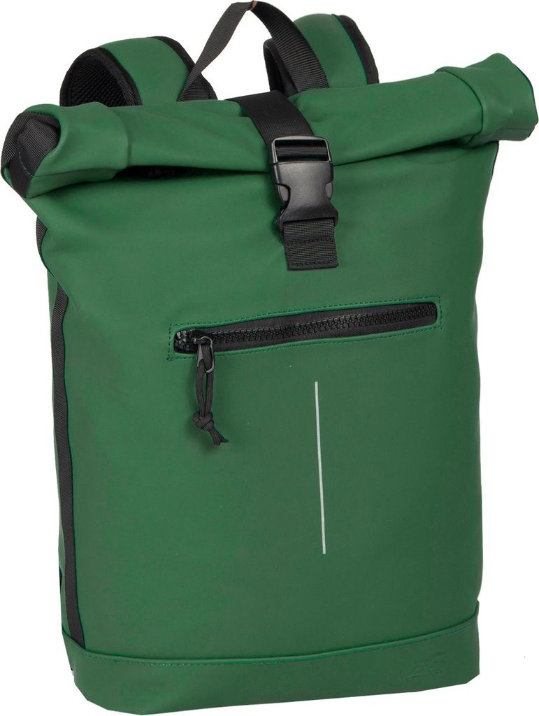 Mart New York Dunkelgrün 21L Rucksack Rolltop Wasserabweisend Laptop 15.6"