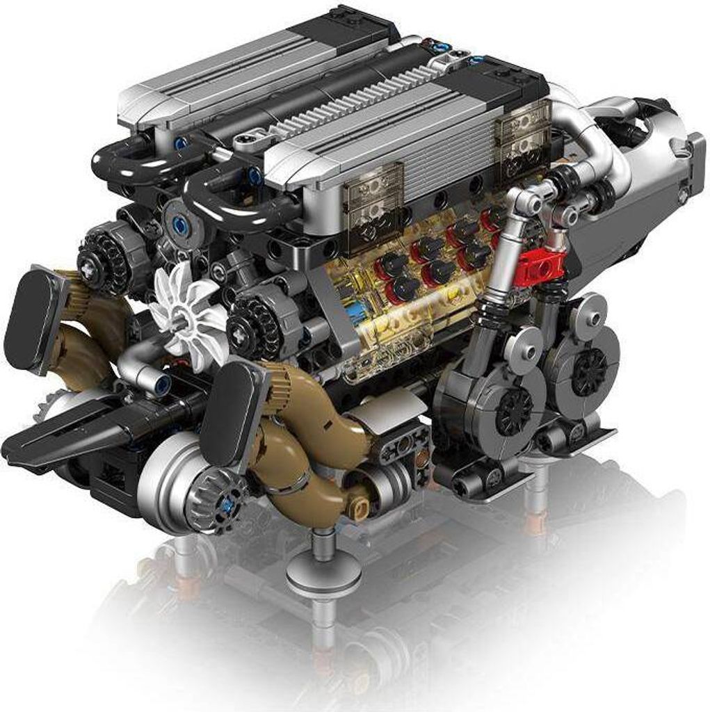 A detailed model of a W16 engine.