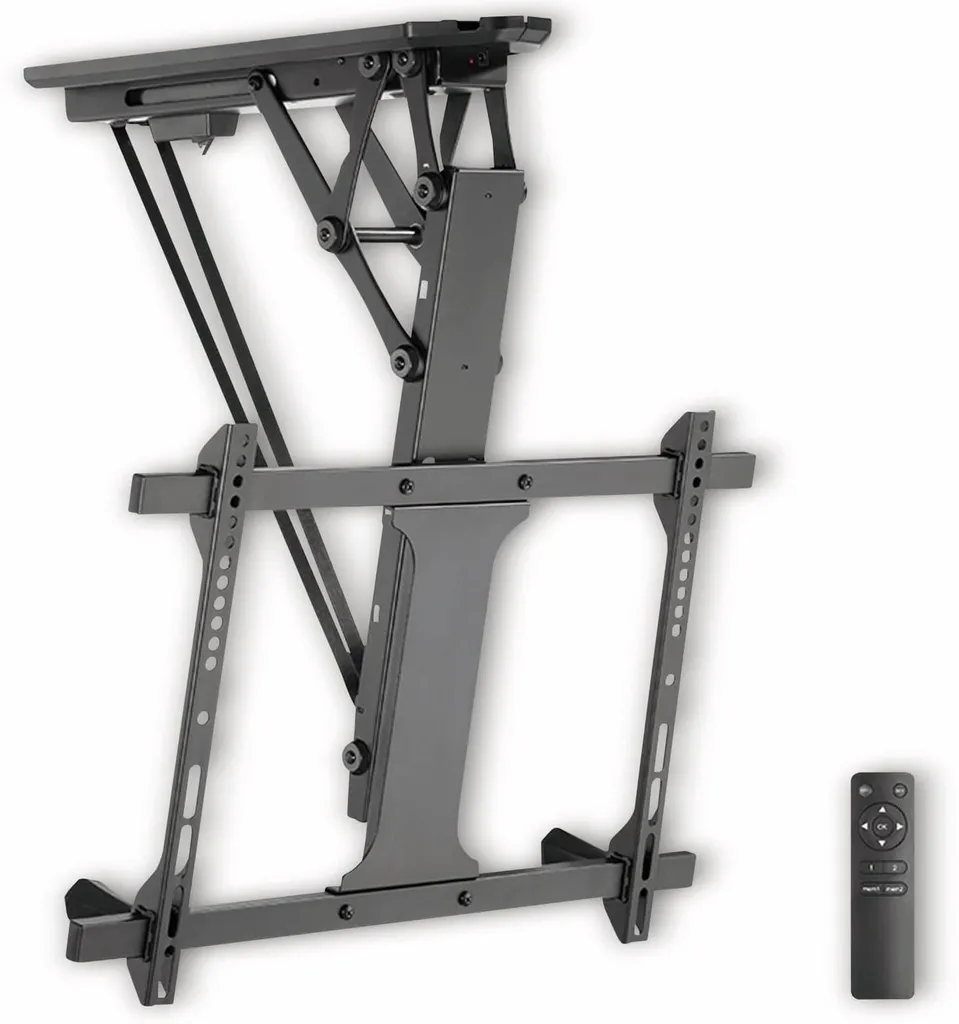 Support Plafond TV Électrique avec Télécommande, Max 35kg pour TV 70 Pouces