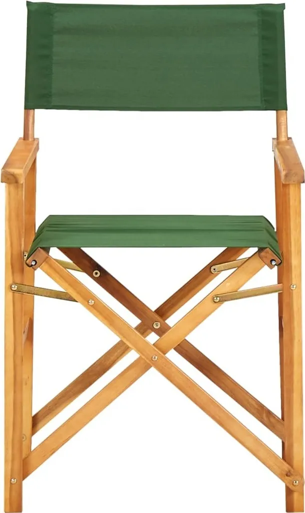Arredo Giardino: Sedia da Regista vidaXL Acacia e Tessuto Verde