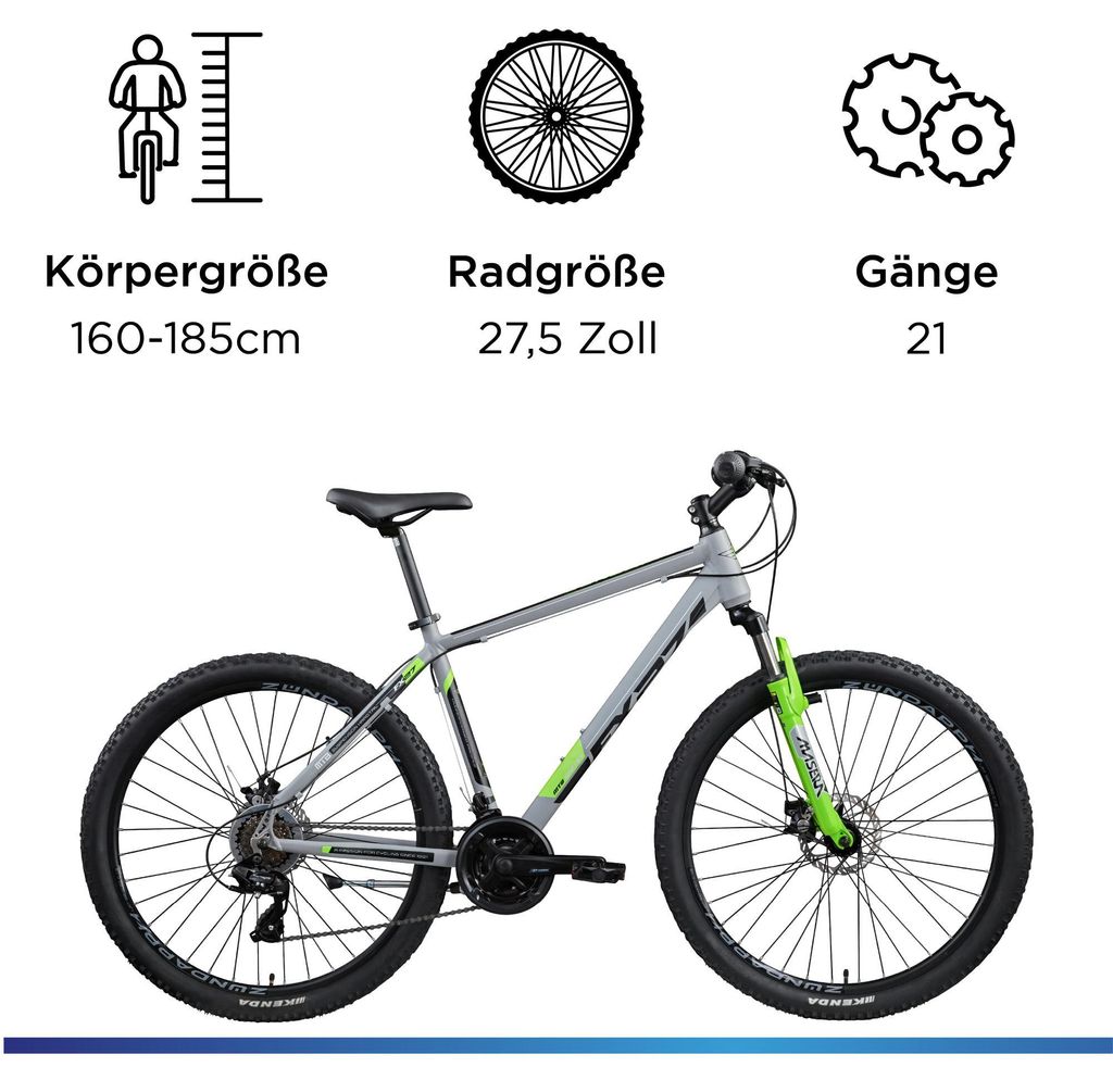 Zündapp FX27 Mountainbike 27,5 Zoll Hardtail 160-185cm
