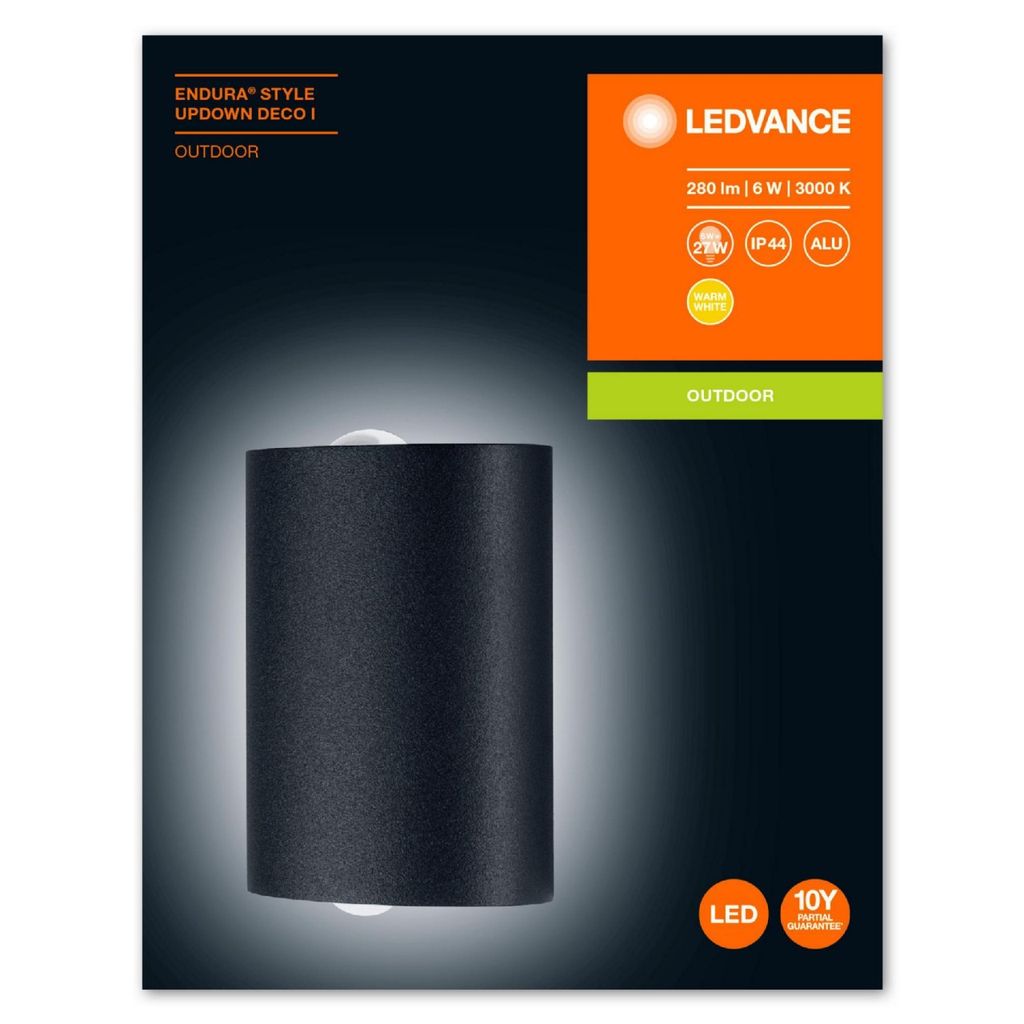 Ledvance Außenleuchte Endura Style Updown dunkelgrau Up- & Produktbild 8
