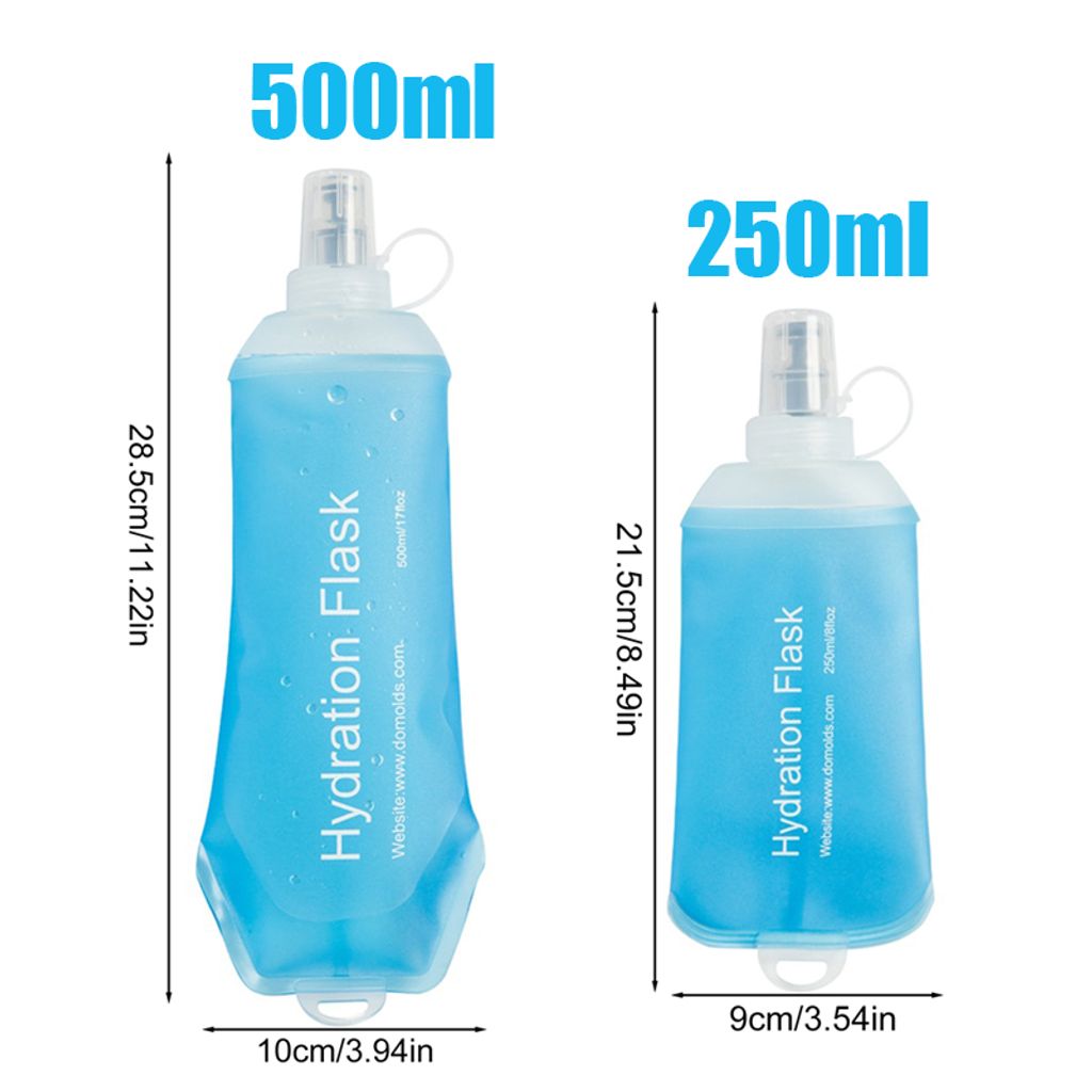Laufende Wasserflasche, weich, leicht, zusammenklappbar