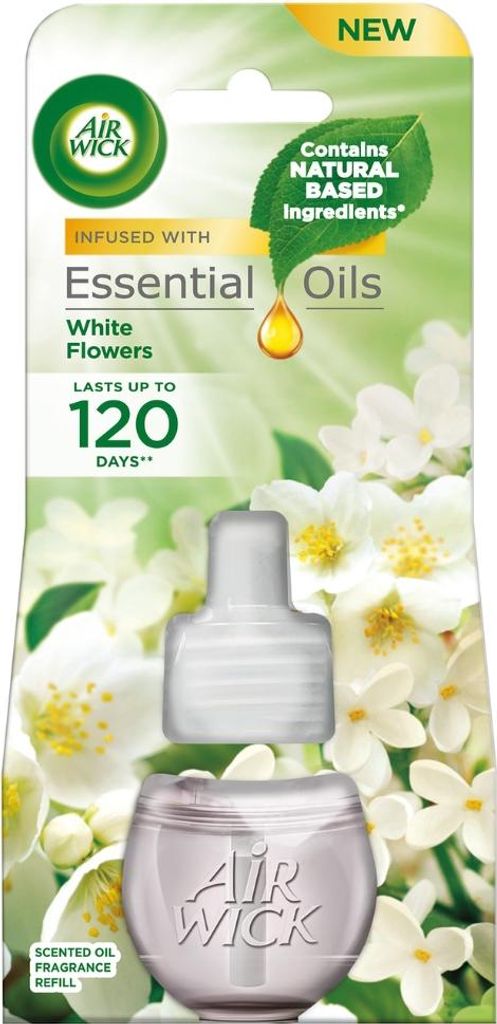 Air Wick – Lufterfrischer-Nachfüller – Ätherische Öle – Freesie & Jasmin – Elektrischer Duftdiffusor – 20 ml - 1 Stück