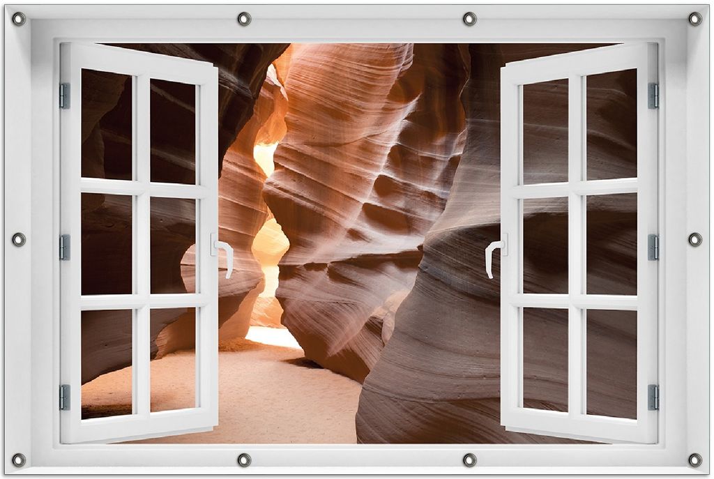 Wallario Outdoor-Poster für Garten oder Balkon 100 x 150 cm: Antelope Canyon Arizona USA