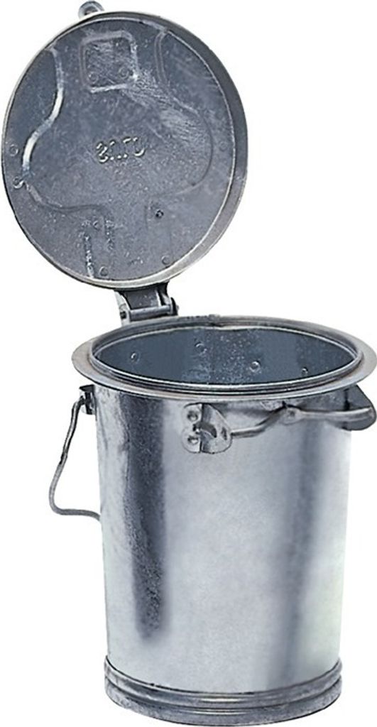 Mülleimer 35l Stahlbl.TZN m.Bügel Produktbild 