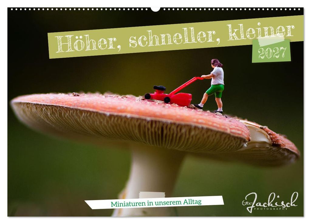 Höher, schneller, kleiner - Miniaturen in unserem Alltag (Wandkalender 2027 DIN A2 quer), CALVENDO Monatskalender