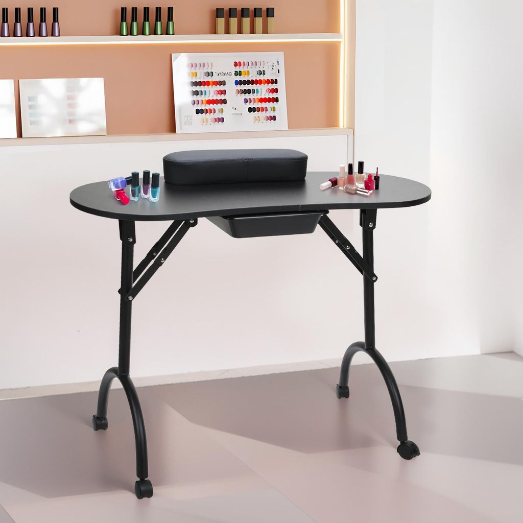 Peviasot Maniküretisch 90 x 37 x 70 cm mit Handauflage und Produktbild 