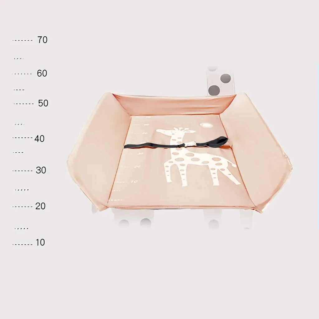 Table à langer pliable dorée pour bébé 0-12 mois - Structure en métal
