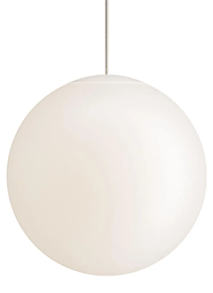 Sferis Suspension Sphère en Verre Opale Satiné 40cm et Monture Transparente