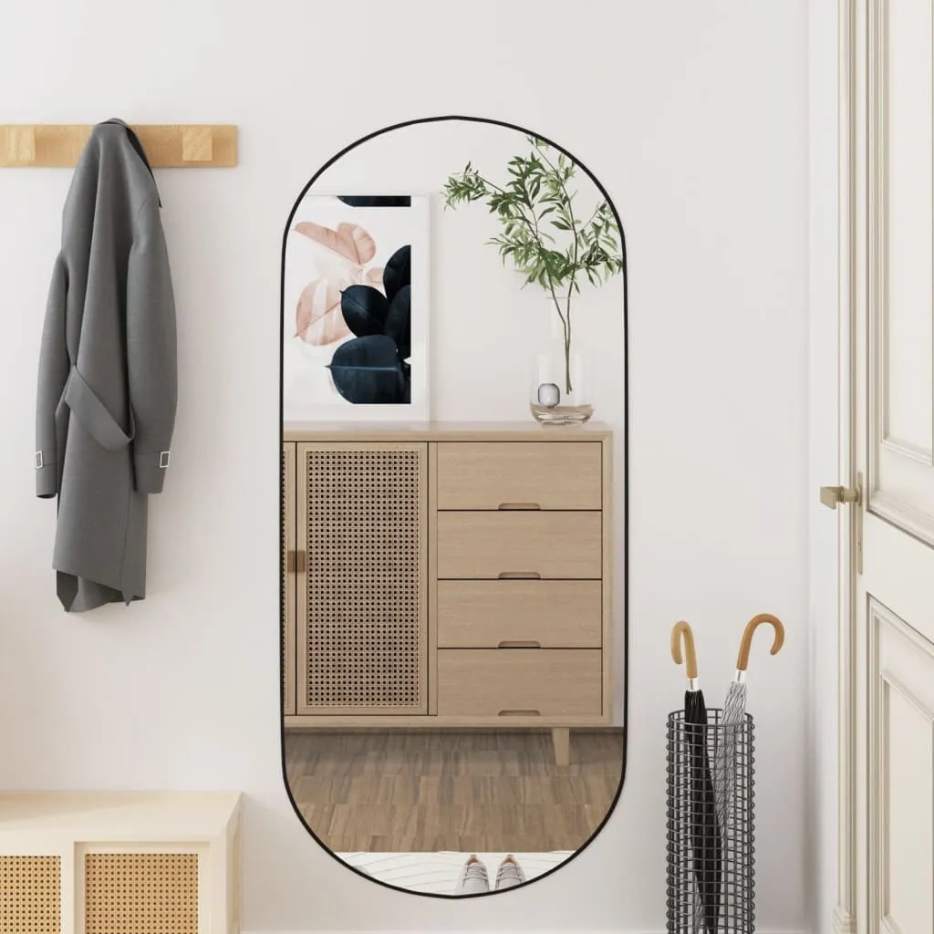The Living Store Specchio da parete 40x90 cm in vetro ovale