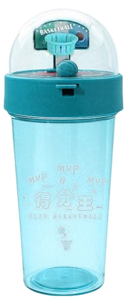 Basketball-Trinkflasche mit Mini-Korb, 500 ml, tragbarer Sportbecher, kreatives Outdoor-Geschenk für Kinder und Schüler