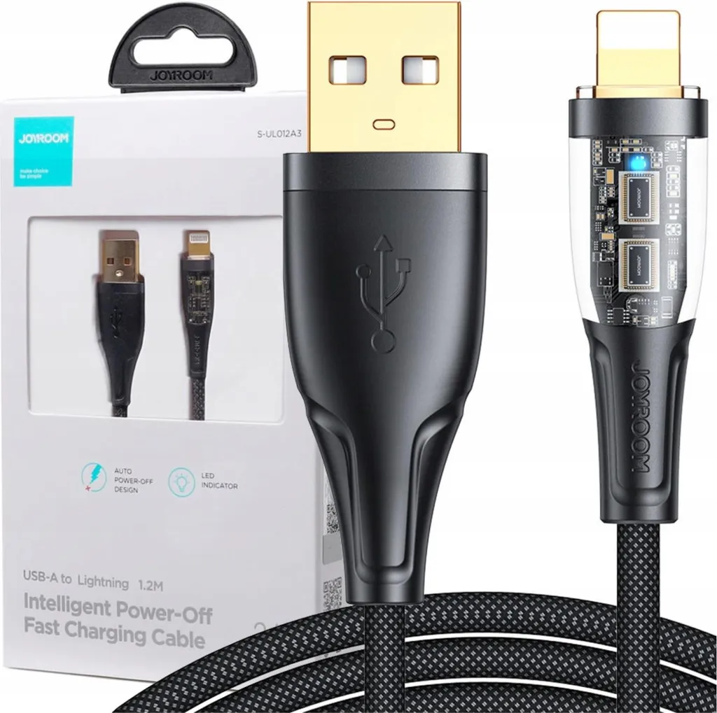 Cavo USB-A Lightning Joyroom 1.2m S-UL012A3 Nero - Resistente 2.4A