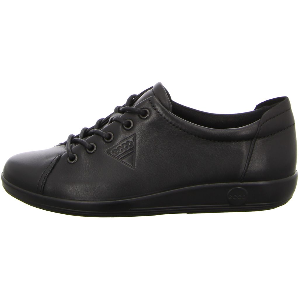 Ecco Soft 2.0  Veterschoenen Laag - Zwart - Maat 39 Produktbild 