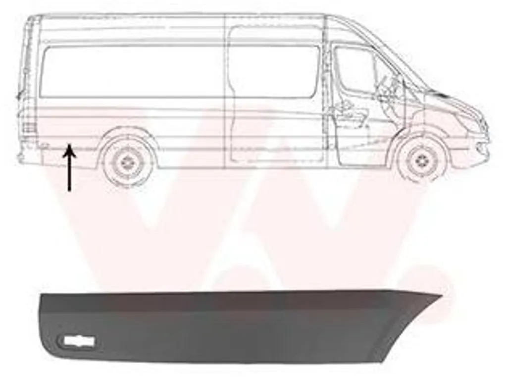 Barre de protection latérale droite VAN WEZEL 5862430 pour VW Crafter