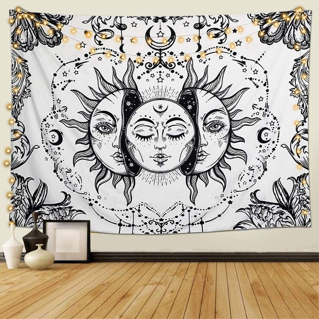 Tarotová tapiséria Psychedelická tapiséria Slnko a Mesiac Obrázok produktu 