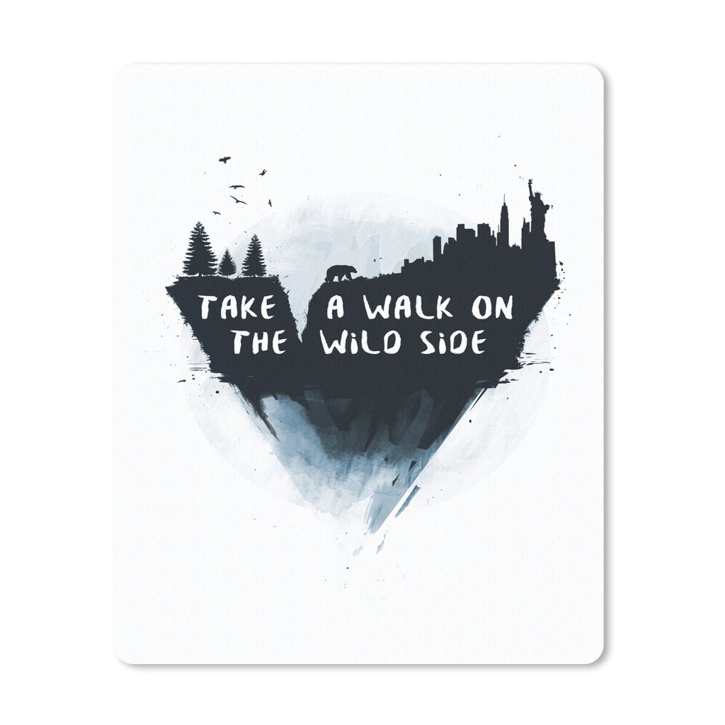 MuchoWow Mauspad Mousepad Natur - Stadt - Bär - Zitat 19x23 cm - Mousepads - Maus Mat - Pad - Mausunterlage - Mauspads - Spielen