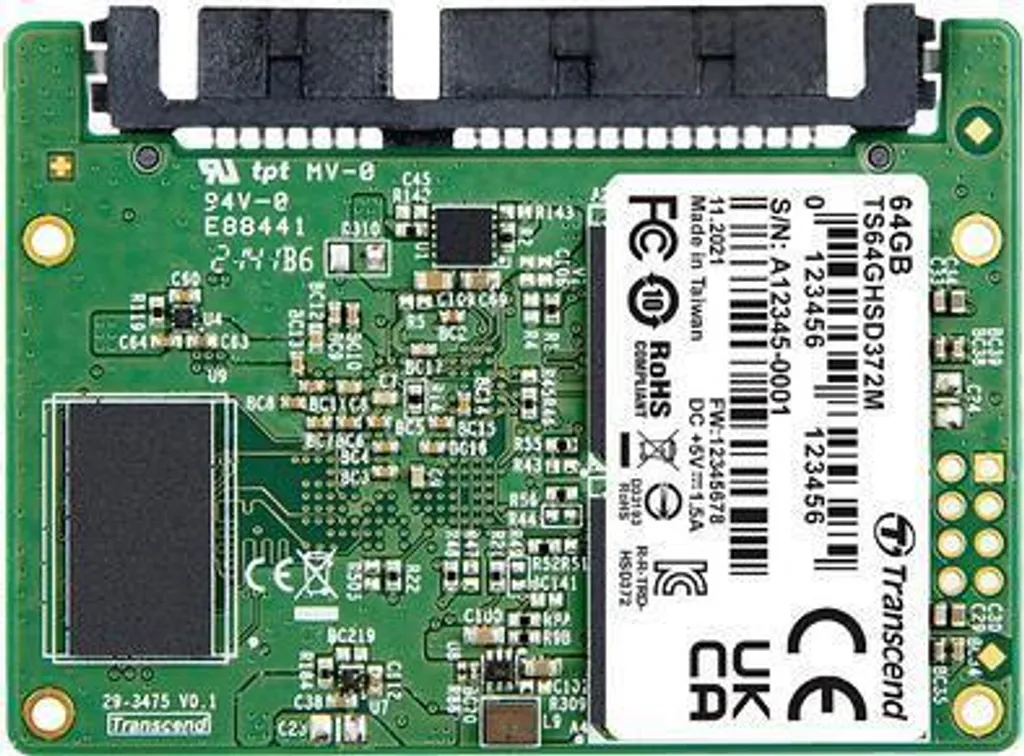 Disque SSD interne 64Go Half-Slim SATA - Transcend HSD372M MLC Bulk