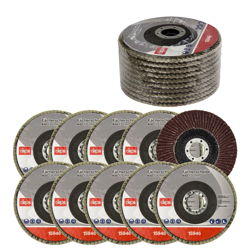 Set 10 Mole Lamellari 125mm K60 - Trasforma il Metallo Grezzo