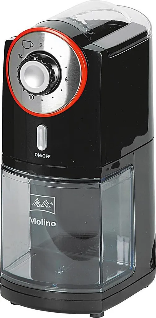 Melitta moulin à café électrique à disques en acier noir 100W