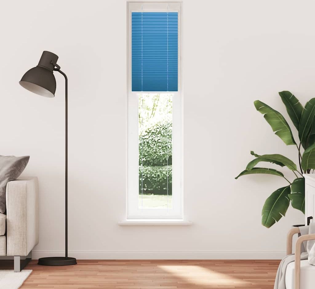 Plissee Blau 50x200 cm Stoffbreite 49,4 cm Polyester