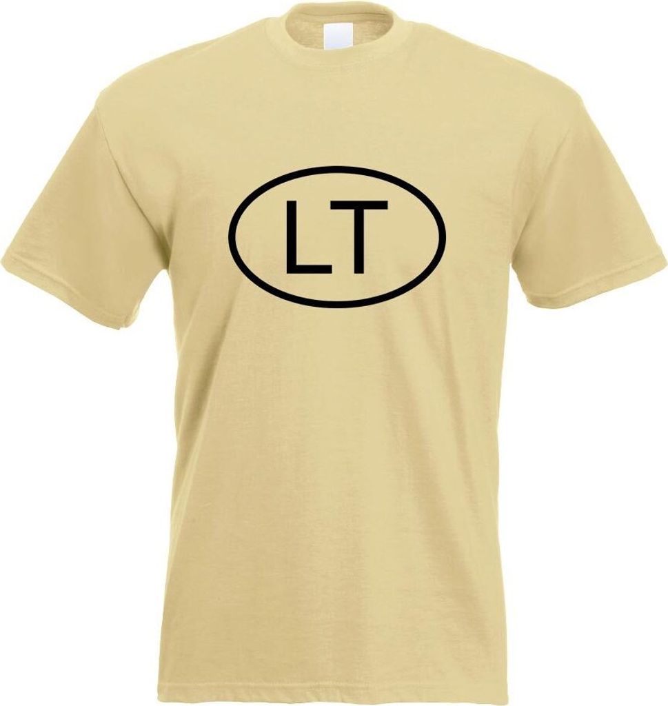 Kiwistar - T-Shirt - Khaki - Litauen LT Motiv Bedruckt Funshirt Design Print - mit Motiv Bedruckt - Funshirt Design - Sport - Freizeit - Herren - S