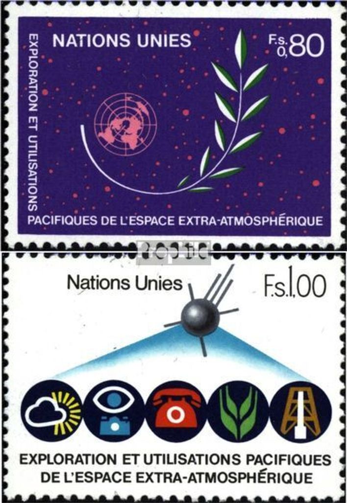 Briefmarken UNO - Genf 1982 Mi 107-108 (kompl.Ausg.) gestempelt UNISPACE82