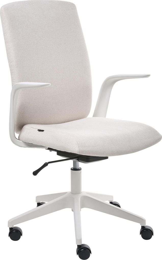 BELIANI Bürostuhl Hellbeige Stoff Gepolstert mit verstellbaren ArmlehnenHöhenverstellbar Drehbar Neigungsfunktion Skandi Schreibtischstuhl Drehstuhl