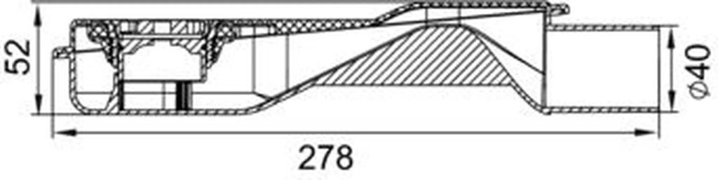 ACO ShowerDrain M Ablaufkörper waagerecht
