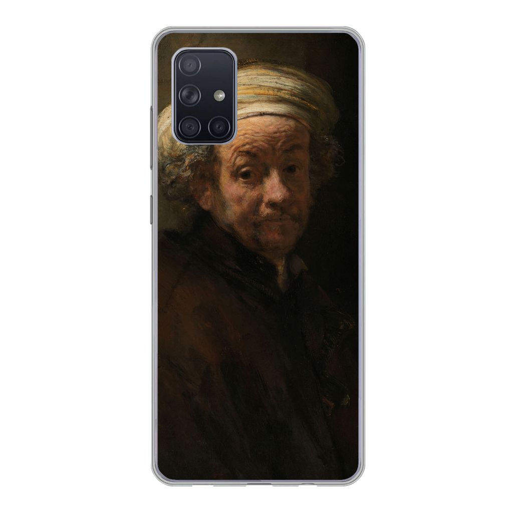 MuchoWow Handyhülle Schutzhülle Hülle für Samsung Galaxy A51 Selbstbildnis als Apostel Paulus - Gemälde von Rembrandt van Rijn Silikon Softc...