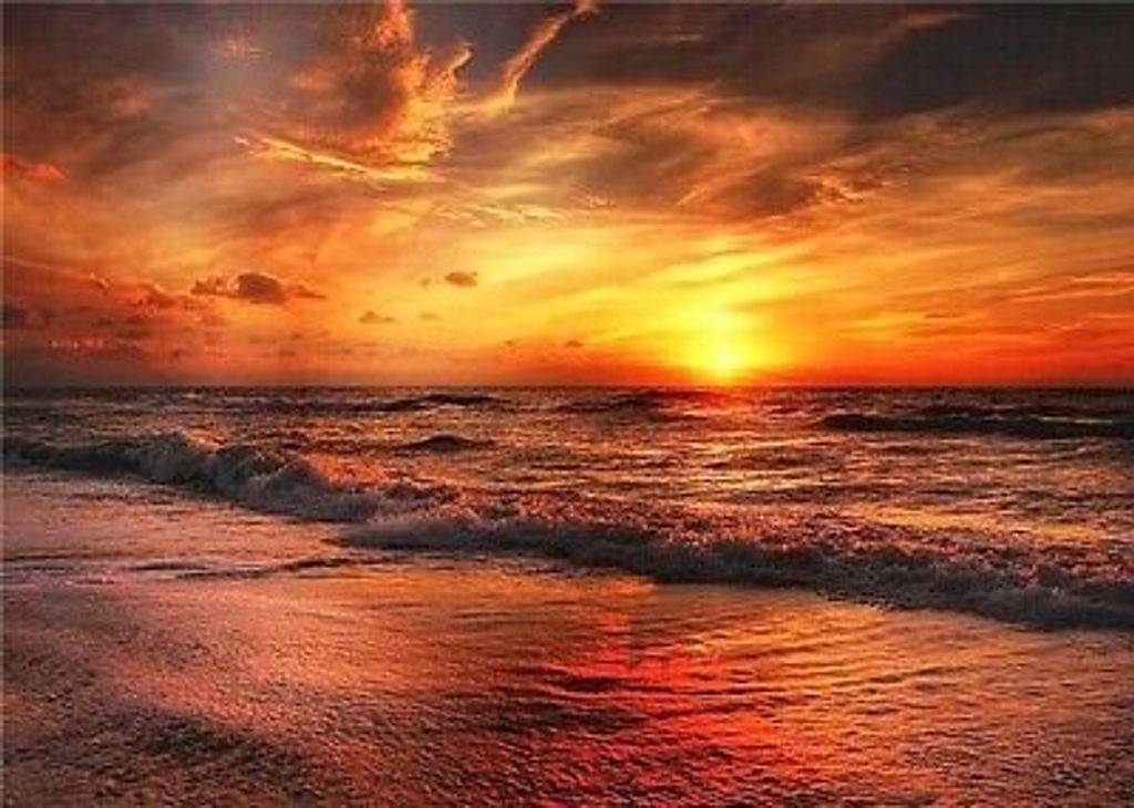 40x30 Diamanten Malerei Zum Selbermachen DIY Diamond Painting Sonnenuntergang