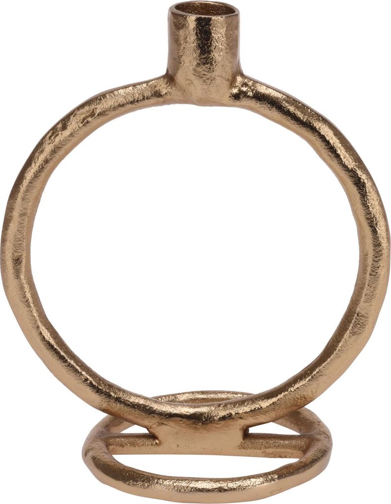 Klassischer Aluminium-Kerzenständer in goldener Farbe
