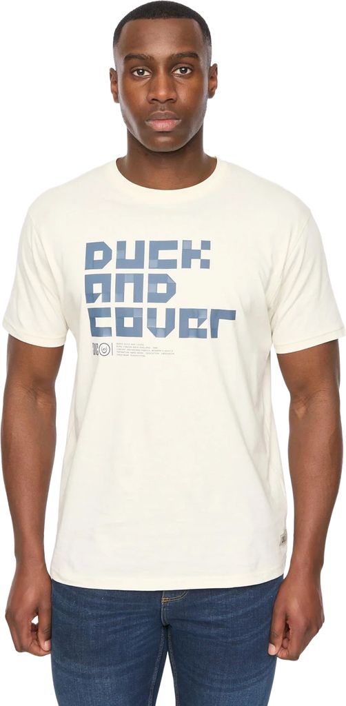 Duck and Cover - "Bloxx" T-Shirt für Herren BG2113 (S) (Naturweiß)