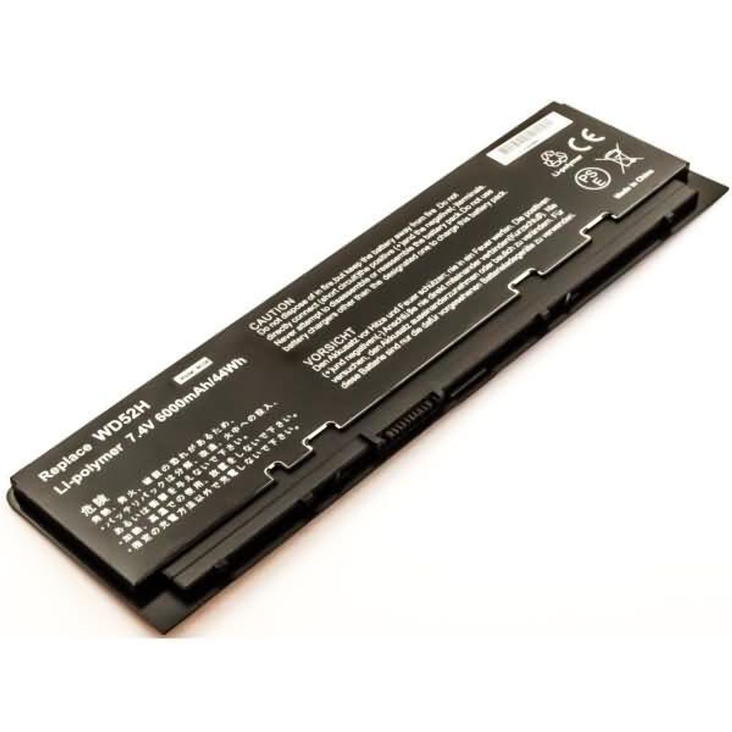 Akku für Dell Latitude E7240 Li-Pol 7,4 Volt 6000 mAh schwarz.