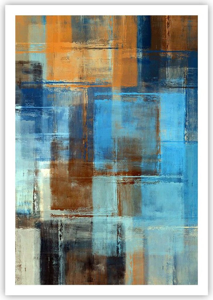 Poster - Poster ohne Rahmen - Abstraktion modern - 70x100 cm - Wand Bild - Wanddeko - Wandbilder - Kunstposter - Wandposter - Bilder - Kunstdruck -...