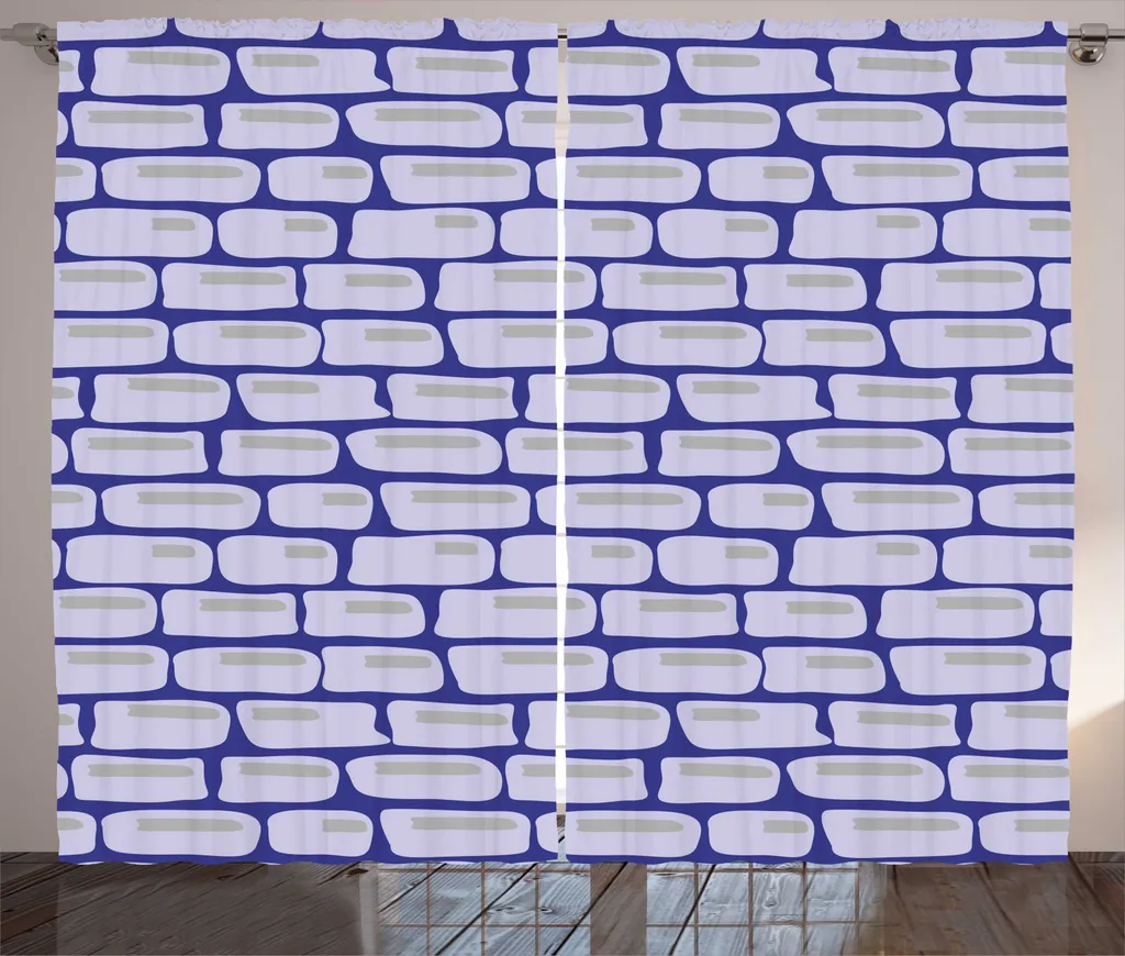 Grand Rideau pour Chambre et Salon Motif Violet Pastel et Rustique