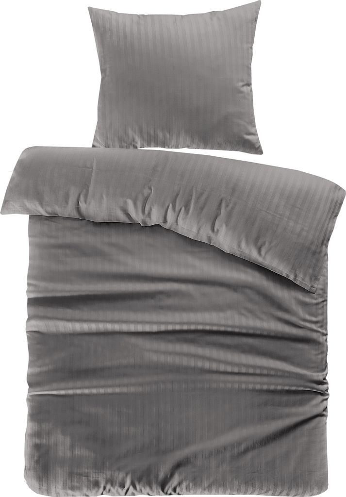 Bettwäsche Valerina 100-GB Grau 225cm x 225cm / 50cm x 75cm (2 Stk.)