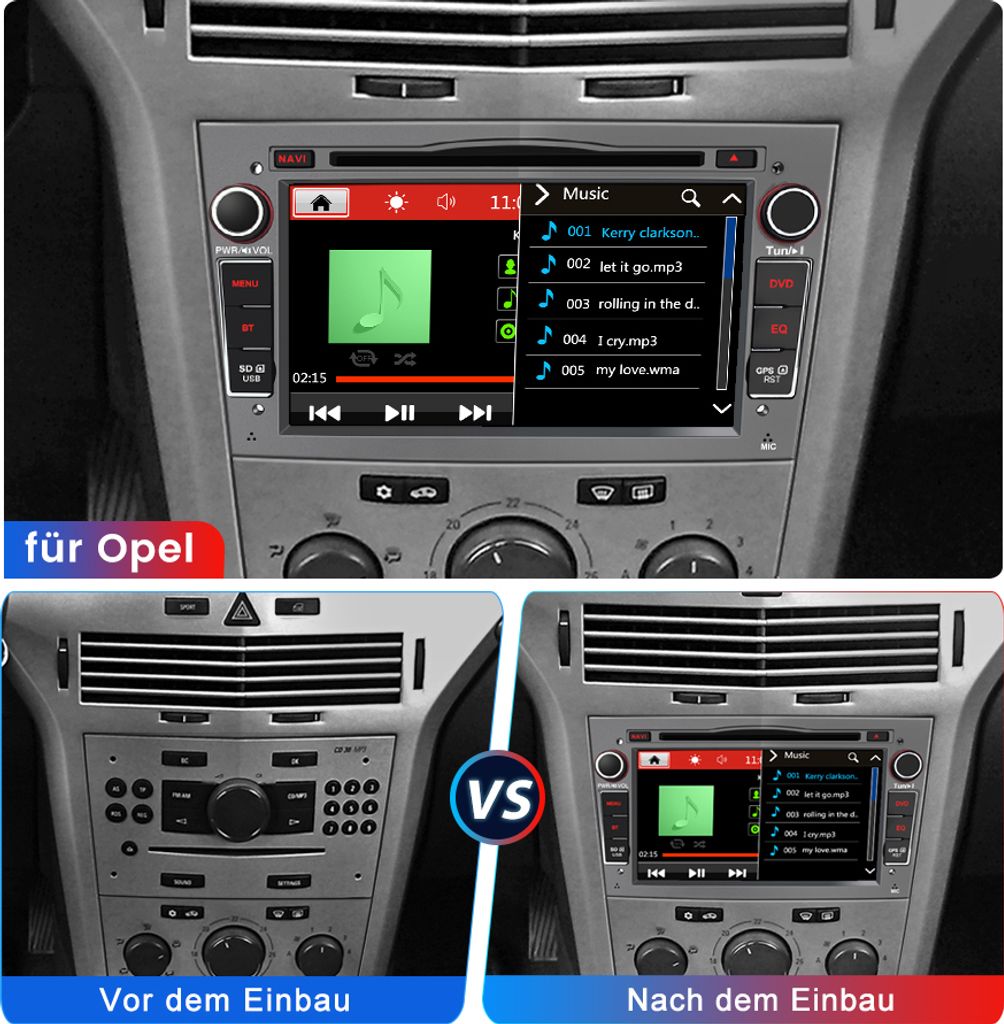 Autorádio 7 Zoll Doppel din für Opel Corsa D Corsa C Astra Obrázok produktu 3