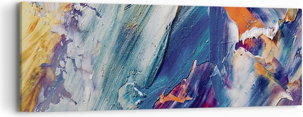 Bild auf Leinwand - Leinwandbild - Einteilig - Die Farben Farbe Abstraktion - 90x30cm - Wand Bild - Wanddeko - Wandbilder - Leinwanddruck - Bilder ...