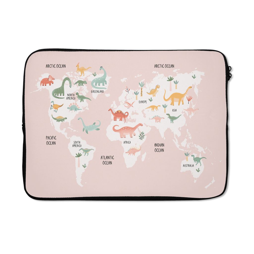 MuchoWow® Laptop Hülle 14 ZollWeltkarte - Kinder - Produktbild 