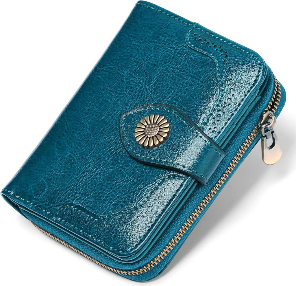 SENDEFN RFID Damen Klein Geldbörse Leder 12 Karten Münzfach Produktbild 