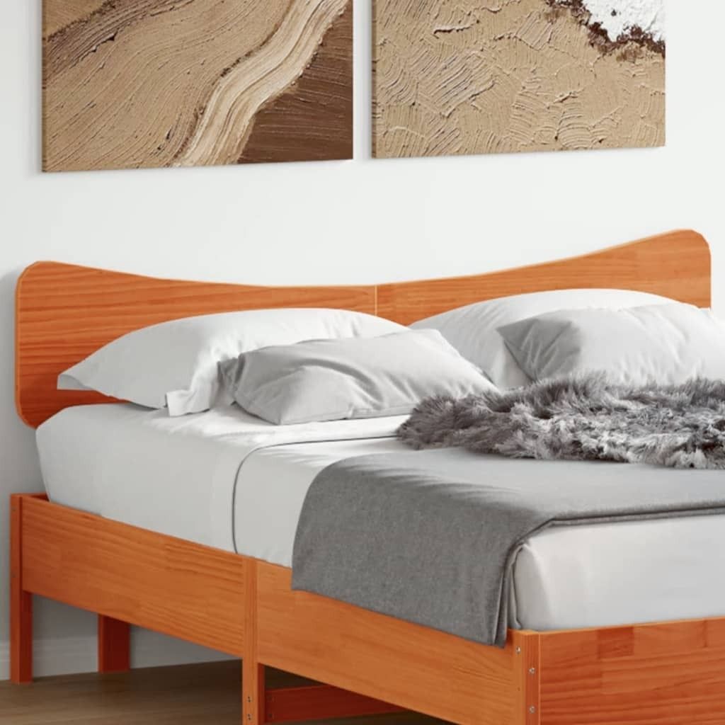 "Rabatt" Bettkopfteil modern - Kopfteil für Bett - Wachsbraun 160 cm Massivholz Kiefer - Kopfteile CC23181