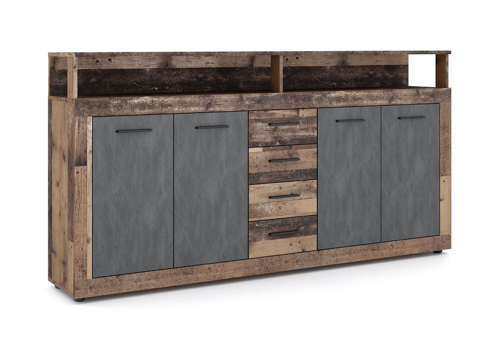 Loft Kommode Lunaris XXL, 4 Türen 4 Schubladen, Obrázek produktu 7