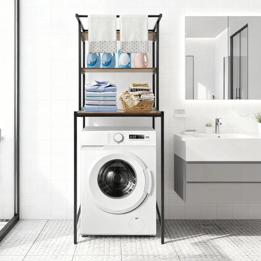 Étagère de rangement au-dessus du lave-linge pour optimiser l'espace - 4