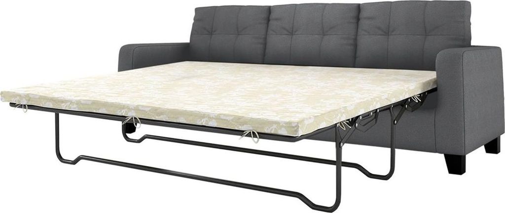 Dreisitzer-Sofa mit Schlaffunktion Gloss-Casco anthrazit