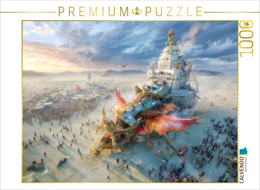 CALVENDO Puzzle Festival in der Wüste | 1000 Teile Lege-Größe 64x48cm Foto-Puzzle für glückliche Stunden