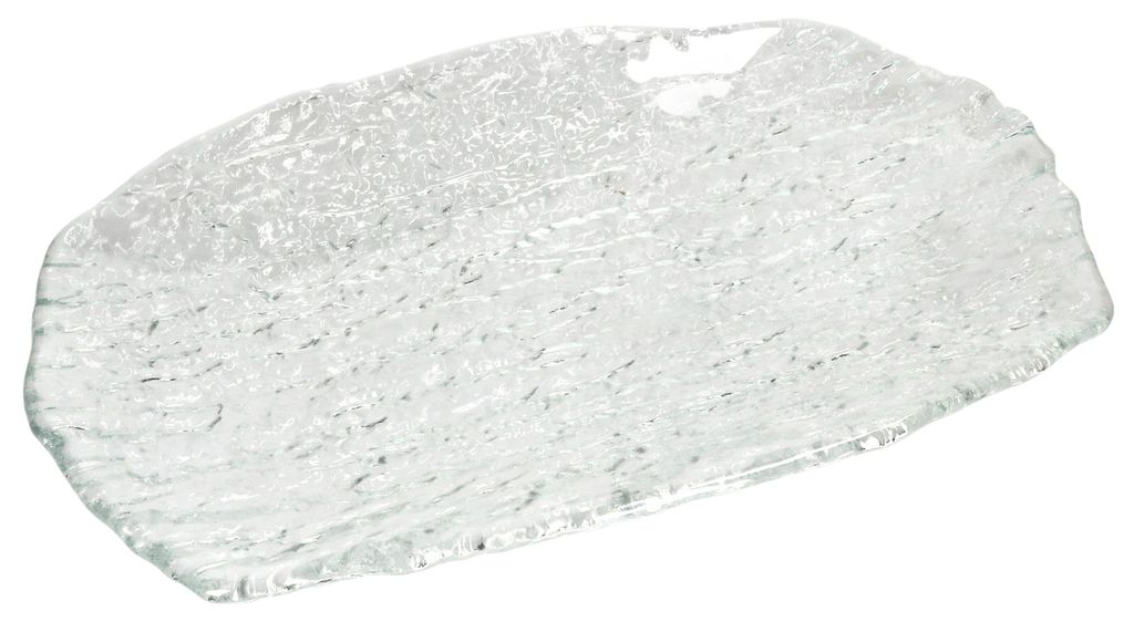 St Tropez Servierplatte Glas rechteckig 25,5x17cm Struktur Produktbild 