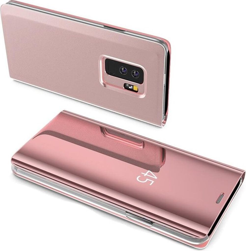 Smart View Spiegel Mirror Smart Cover Schale Etui kompatibel mit SAMSUNG GALAXY A21S (A217F) Schutzhülle Clear Rosa